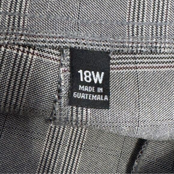 Counterparts Gray Plaid Pull-On Dress Pants - Size 18W - Picture 5 of 7